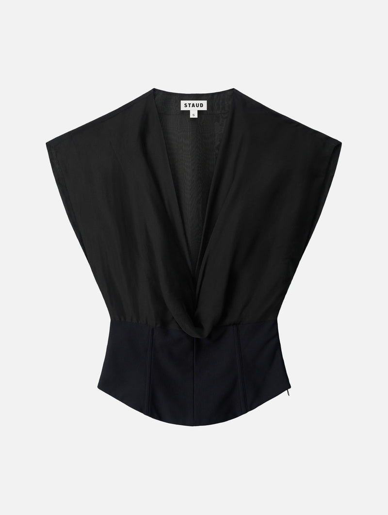 Pinnacle Top in Black Silk