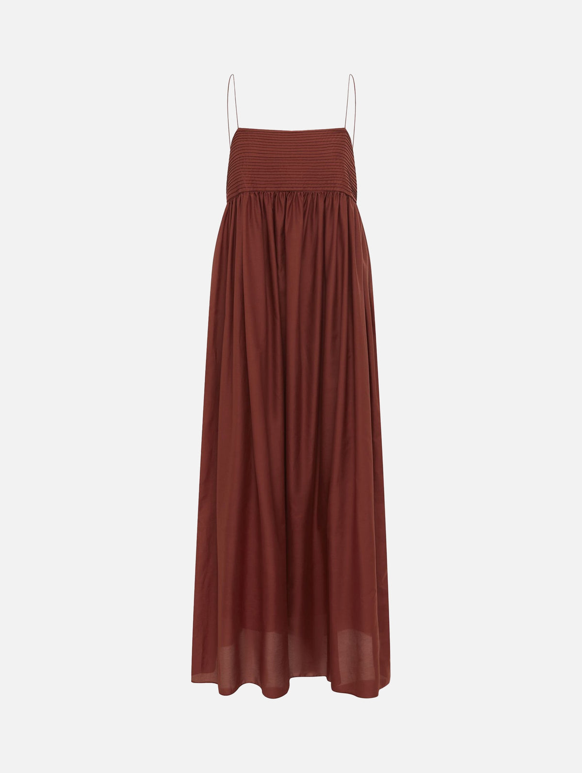 Empire Pintuck Bodice Dress in Maroc