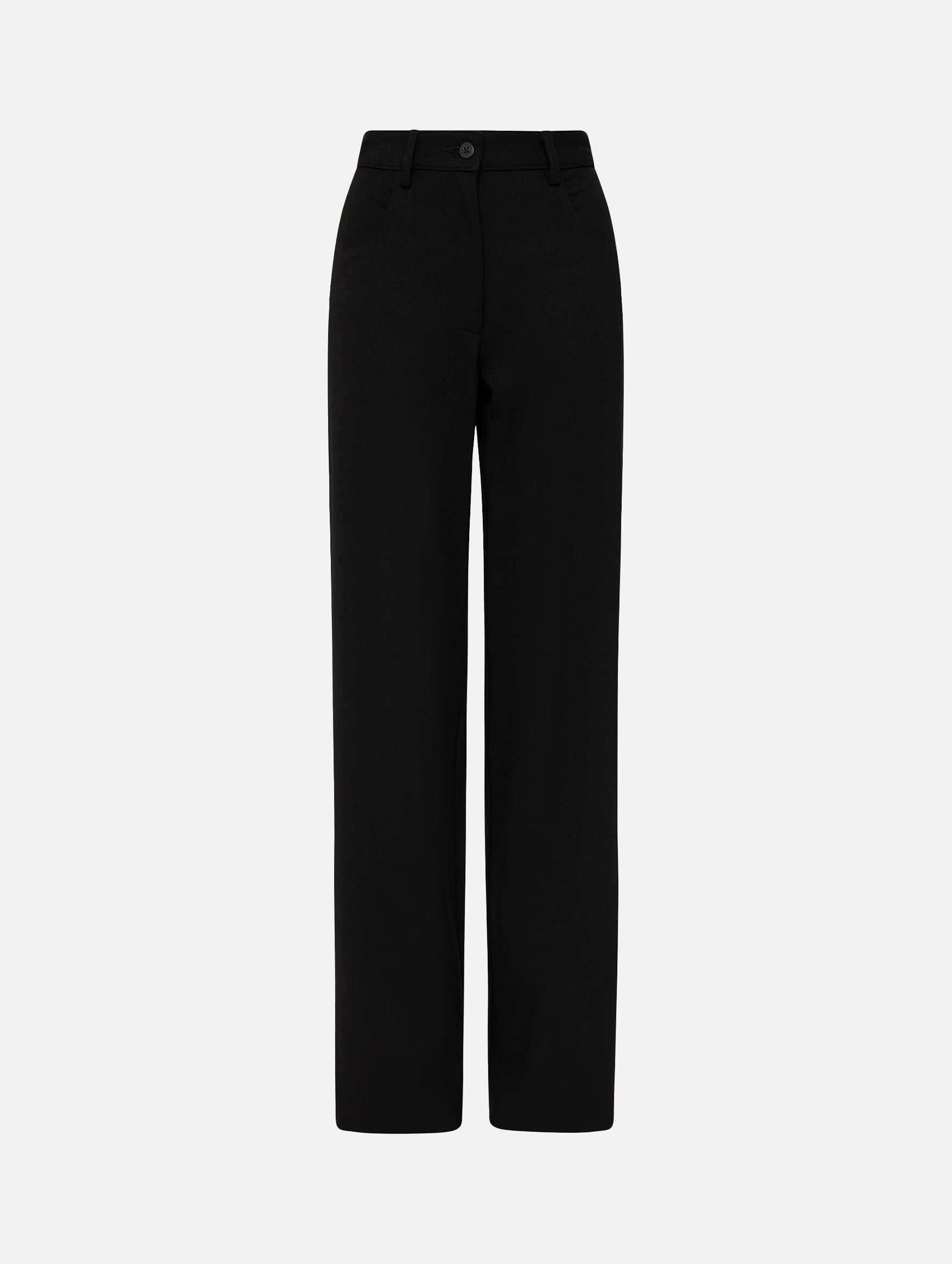 Relaxed Crepe Pant in Black