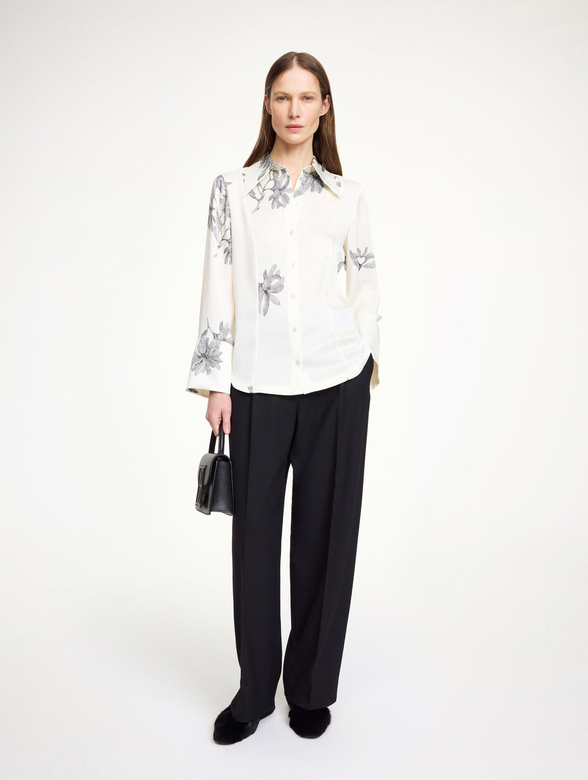 Rosiannas Satin Shirt in Floral Print