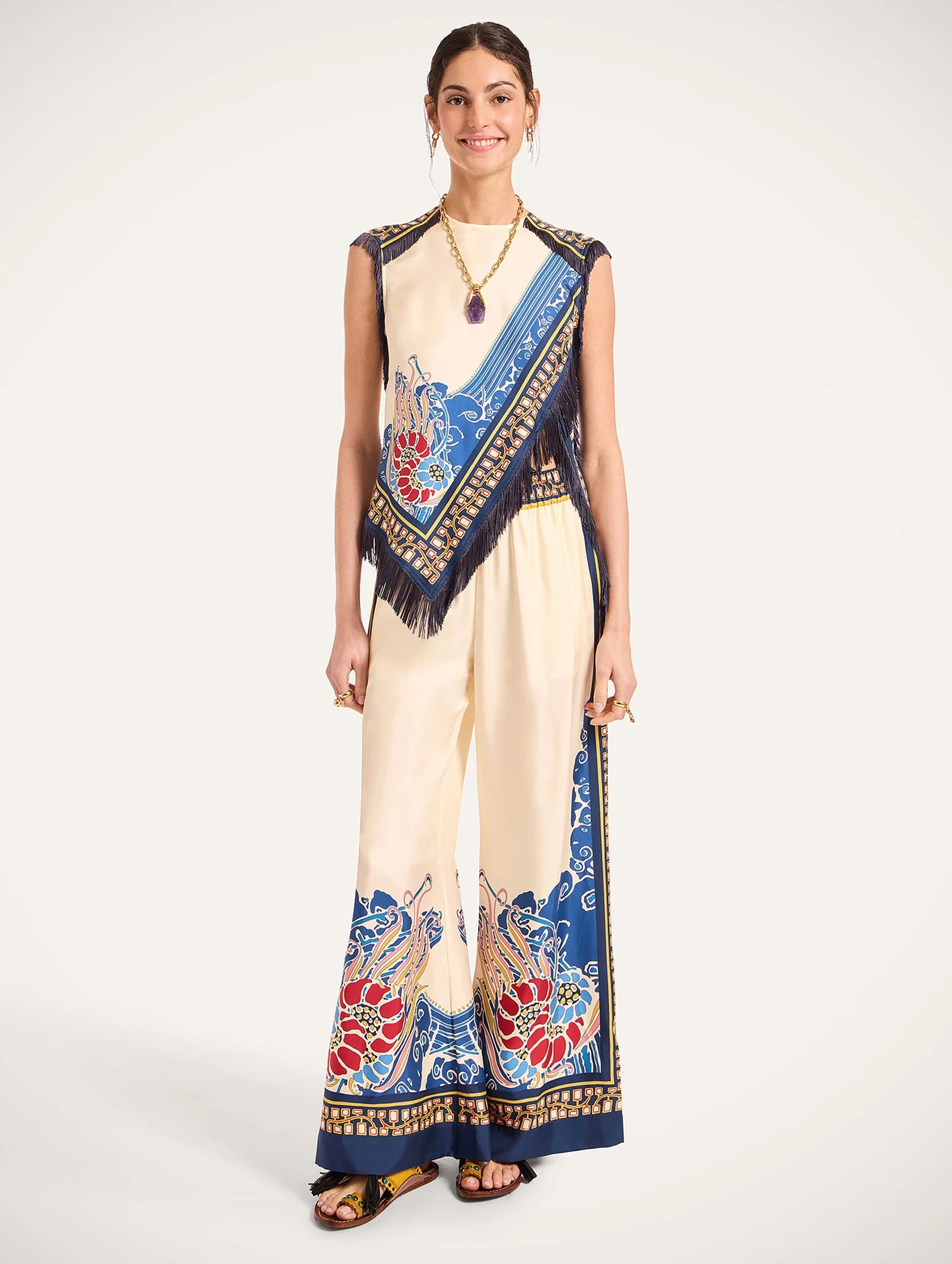 Scarf Top in Lemuria Placée