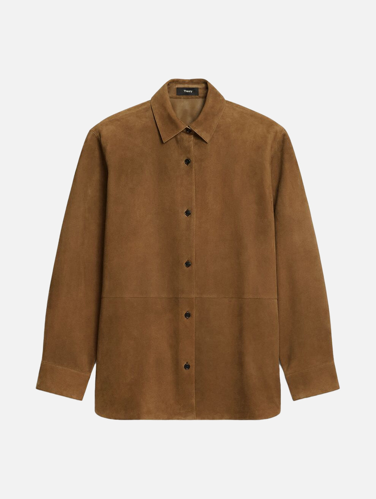 Menswear Suede Shirt in Deep Tobacco