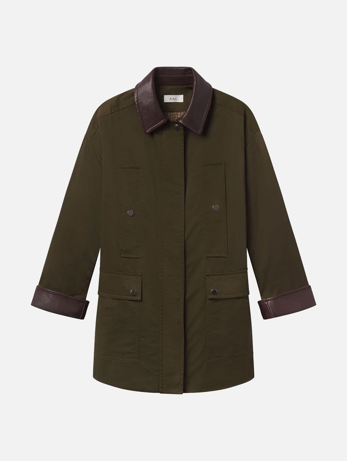 Theo Oil Cloth Jacket in Military