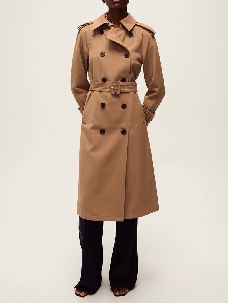 Conneley Dickey Trench Coat in Hazelnut