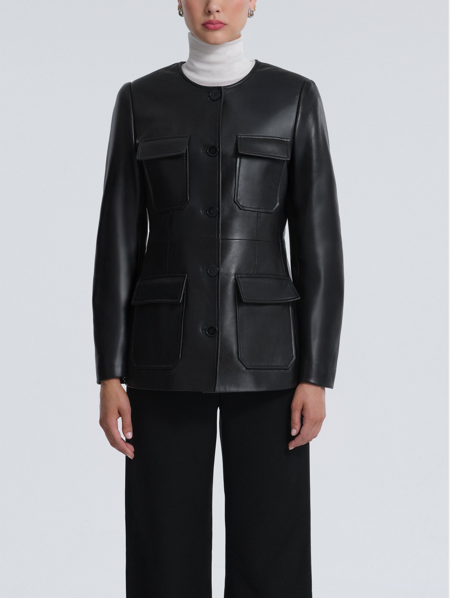 Vernes Leather Jacket in Black