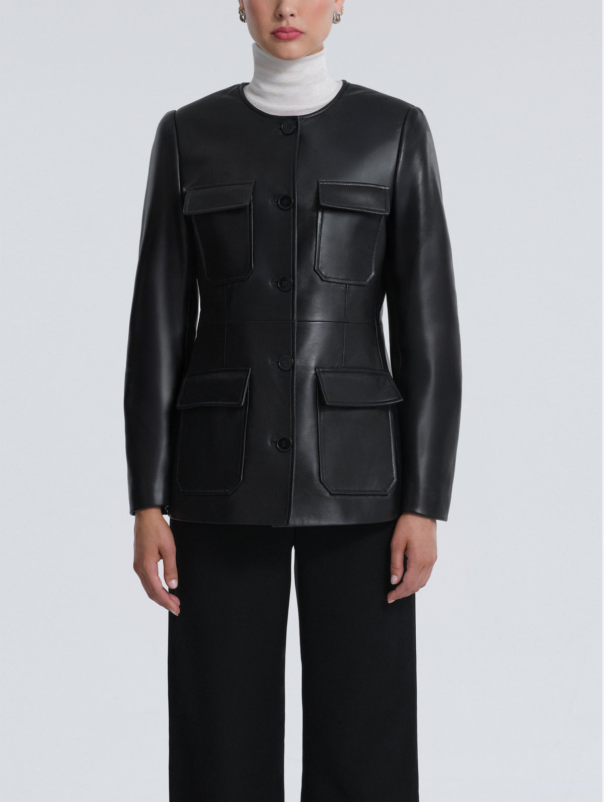 Vernes Leather Jacket in Black