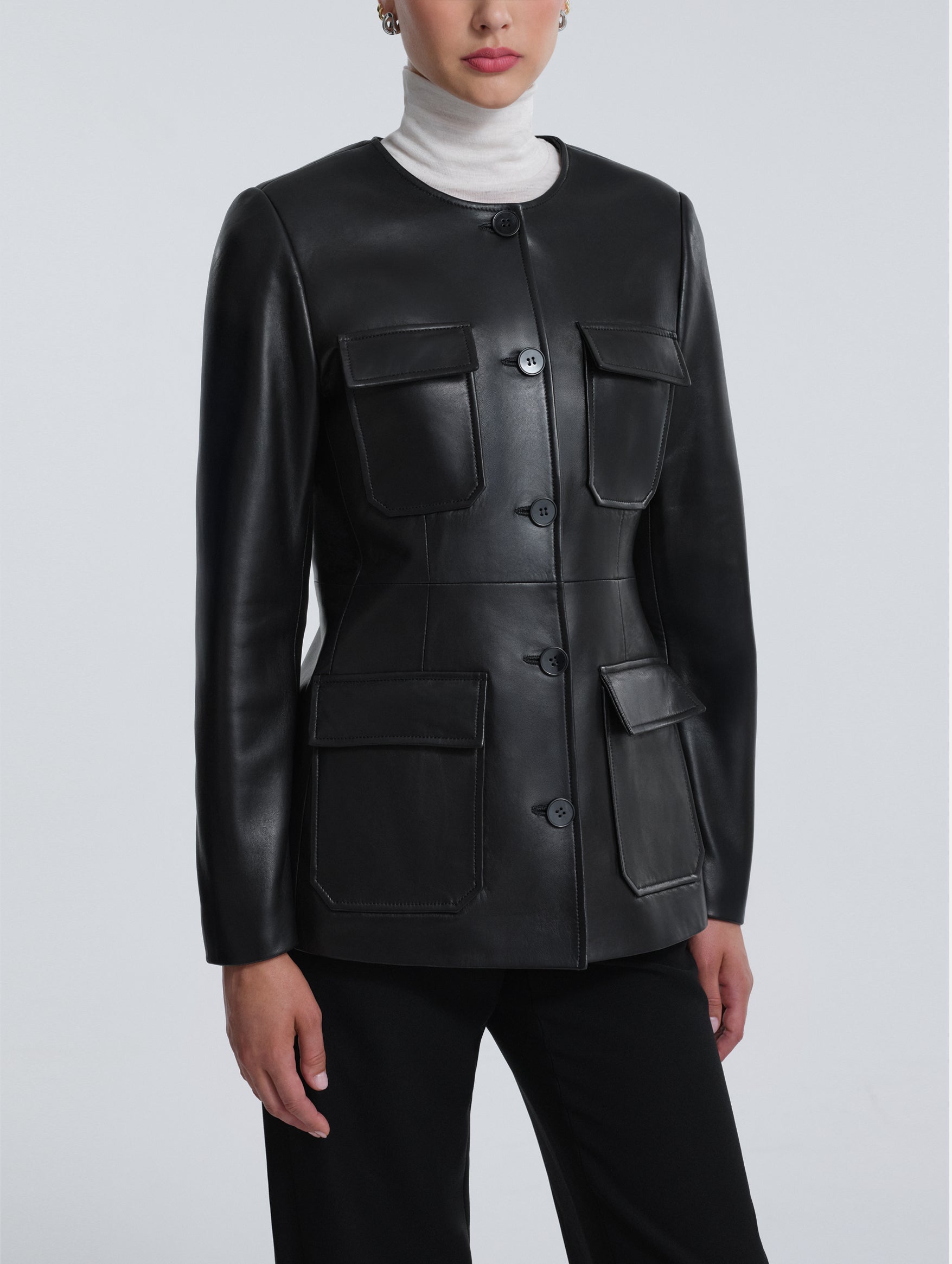 Vernes Leather Jacket in Black