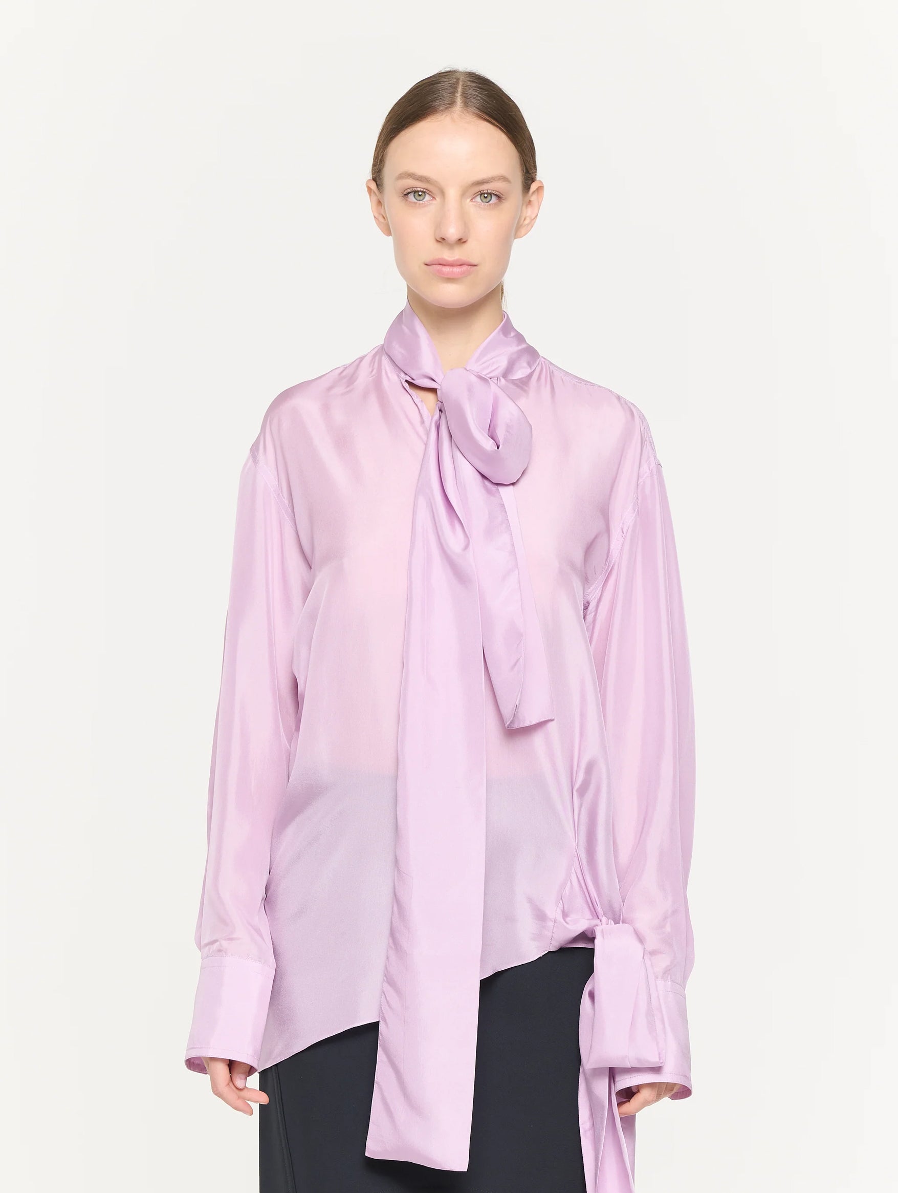Haboutai Silk Shirt in Wisteria