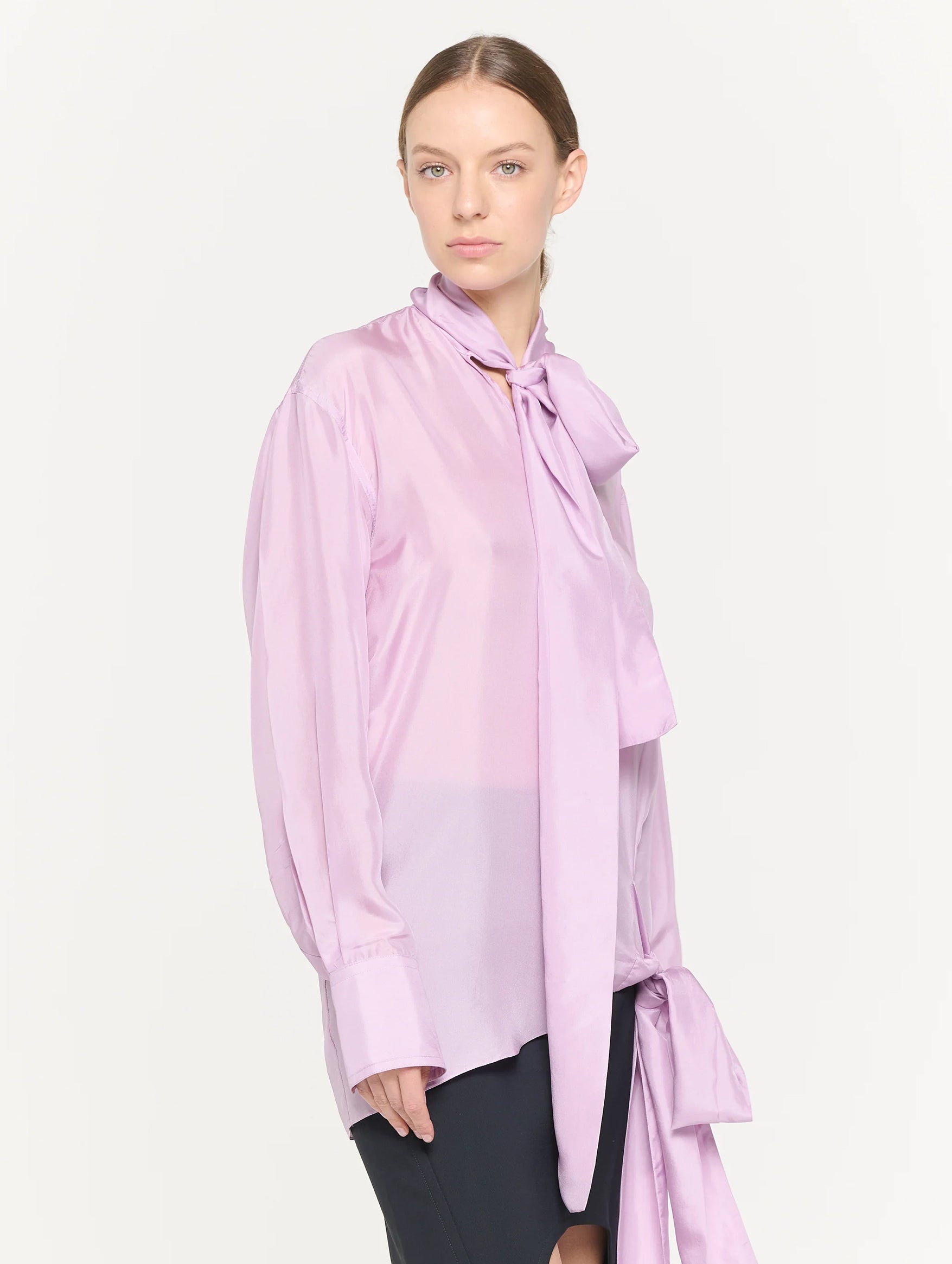 Haboutai Silk Shirt in Wisteria