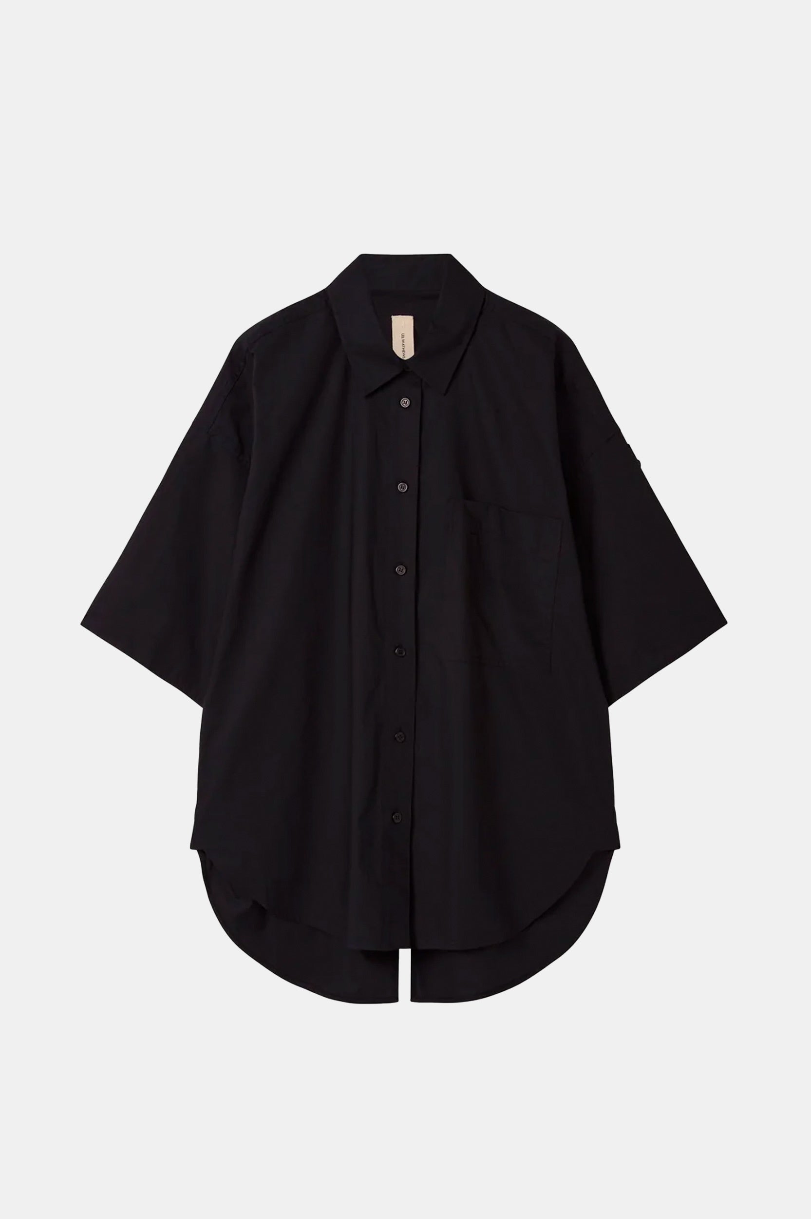 LM Poplin SS Shirt in Black
