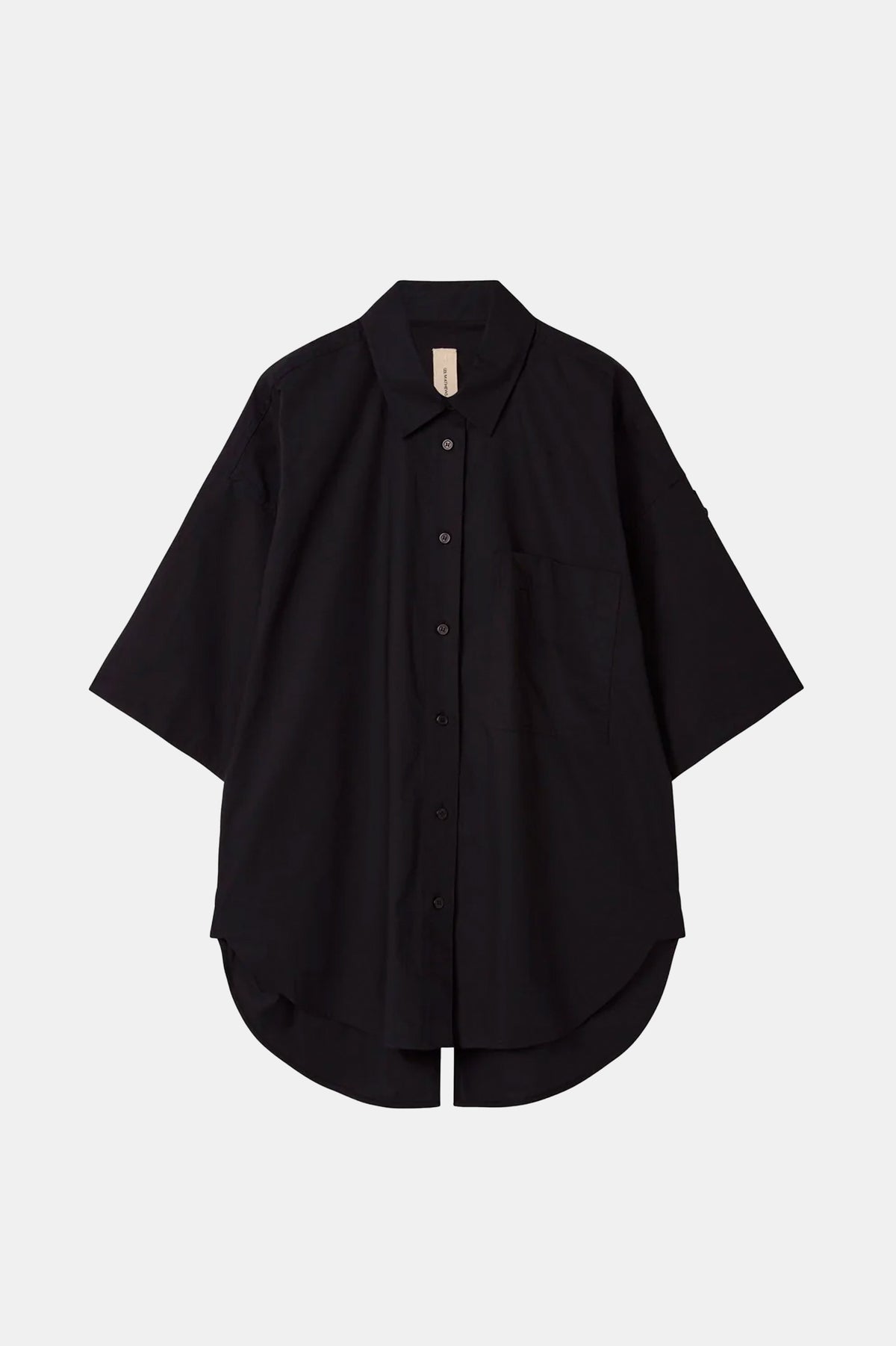LM Poplin SS Shirt in Black